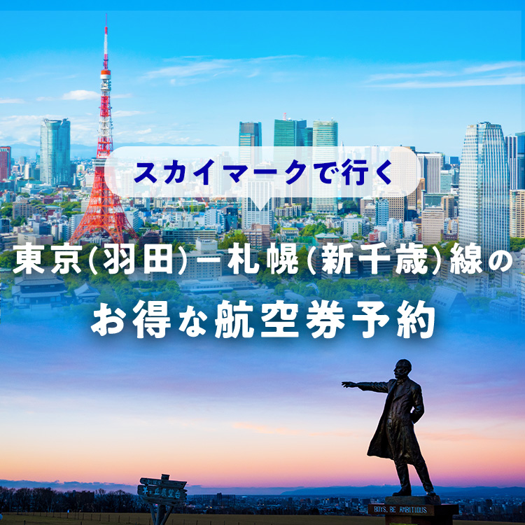 スカイマークで行く 東京（羽田）ー札幌（新千歳）線のお得な航空券予約