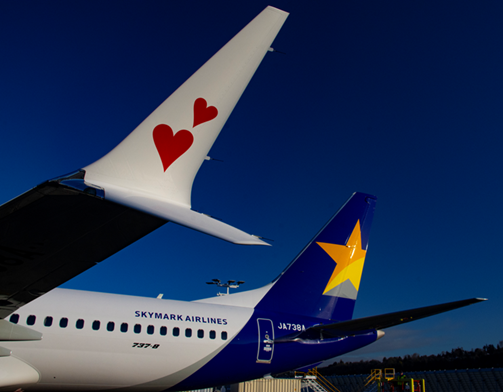 日本の航空会社として初めてボーイング737-8型機を受領｜スカイマーク
